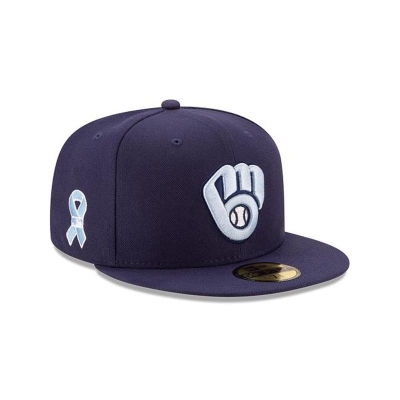 Sapca New Era Milwaukee Brewers MLB Father's Day 59FIFTY Fitted - Albastri